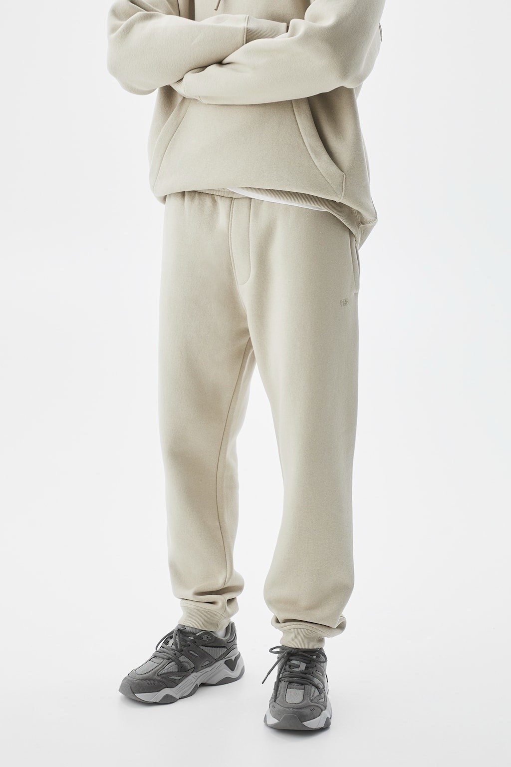 Basic Hooded Tracksuit - Cream Beige